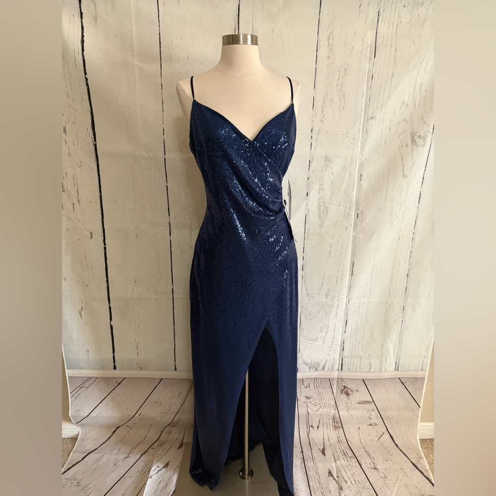 Emerald Sundae Navy Sequin Maxi Dress